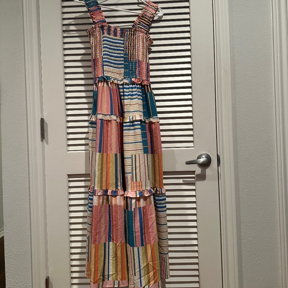Entro painted palette multi-color midi dress - Picture 1 of 3